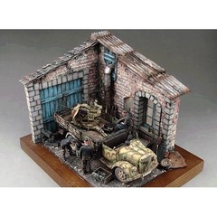 DIY Crafts 3D Puzzles Unassembled Kit Ruins House Architecture 1/35 Layout