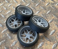 Resin 21/20 Inch “Venom” Model car Wheels and Tires 1/24 1/25 scale