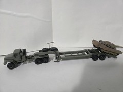 1-72 Ukraine Kraz 260 Tank Hauler With MIA2 Abrams Tank Built New Sweet
