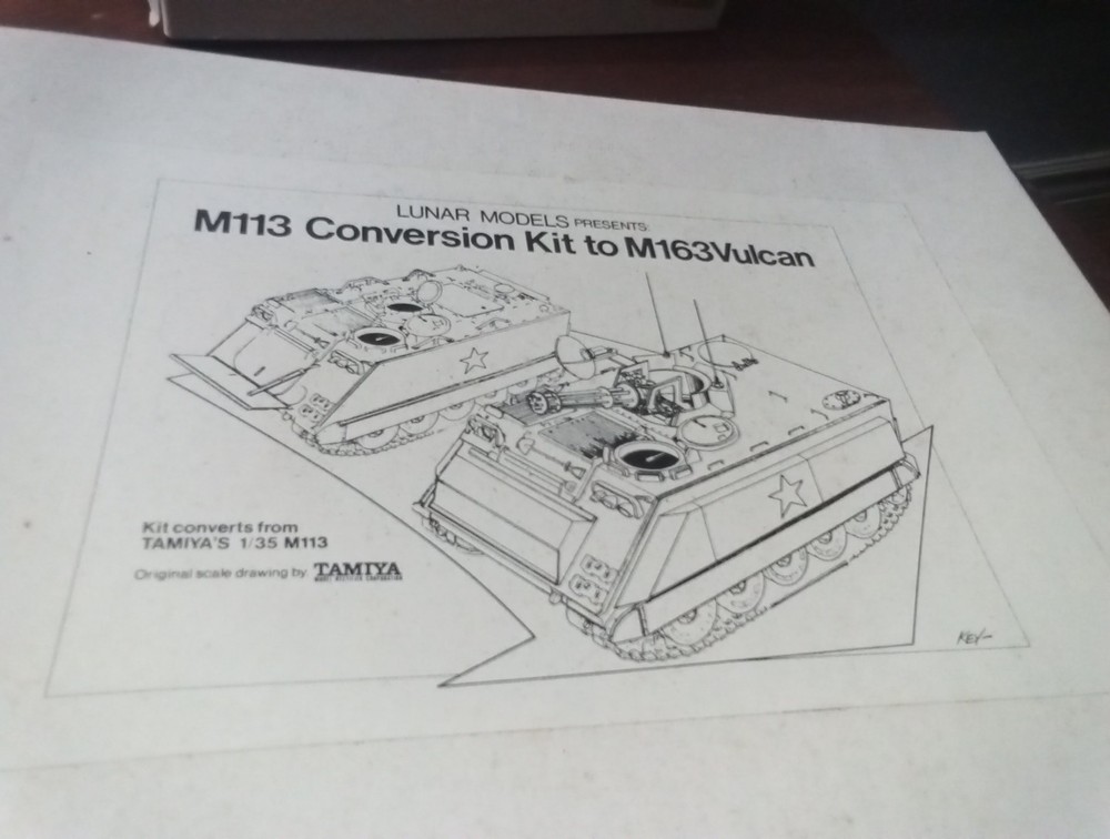 Lunar Models Presents M113 Conversion Kit To M163 Vulcan 135th Scale