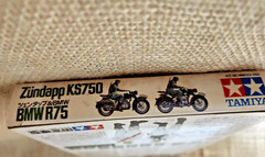 TAMIYA MODEL KIT BMW R75 ZUNDAPP KS750 GERMAN MILITARY New with Open Box