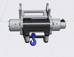 1:25-1:24 Scale Resin Offroad Winch and Mount