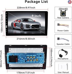 Single Din Car Stereo with Bluetooth 9 Inch HD Touch Screen Car Stereo with