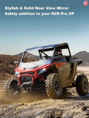RZR Rear View Mirror, Convex UTV Center Rearview Mirror Compatible with Polaris