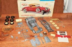 Hubley 1930 Packard Roadster #4860, Metal & Plastic Parts, Missing Chrome Parts
