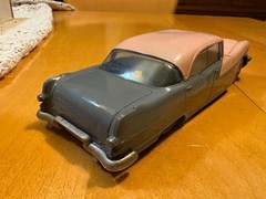 1956 Pontiac Star Chief 4-door Hardtop Dealer Promo Model Car PINK AND GRAY