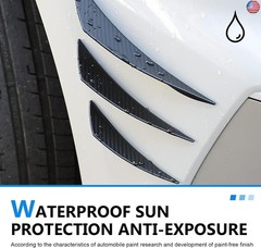 6PCS Car Spoiler Canard Kit, Anti-Collision Auto Front Bumper Lip Splitter, PVC