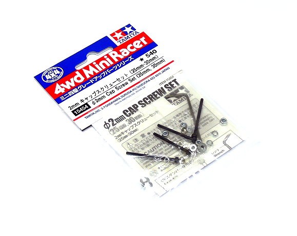 TAMIYA Mini 4WD Model Racing Phi 2mm Cap Screw Set (25mm, 30mm) 15454
