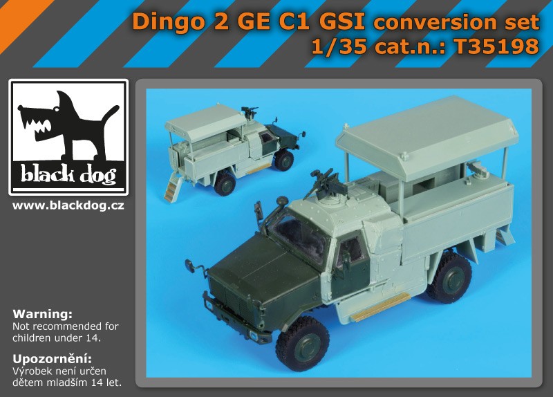 Black Dog 1/35 German ATF Dingo 2 GE C1 GSI Conversion Set for Revell