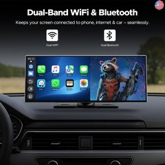 Volam 11” Wireless Carplay Screen for Car Built-in Net-Flix YouTube Apps,