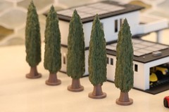 1/64 Scale Trees Set of 6 Diorama Scenery Diecast Car Display S Scale Model 5in