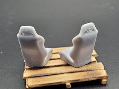 Recaro R3 mini bucket seats for 1/24 and 1/25 scale model cars (2pac)