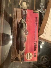 Vintage 1961 Hawk Powered Bonneville Racer Turbo-Go Model Car Kit. Box Rare Kit