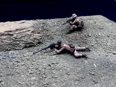 1/35 Scale Military Diorama Base Terrain Display Model Soldiers Figures Diecast