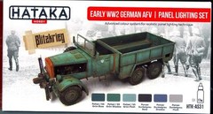 Hataka Hobby Paints EARLY WWII GERMAN AFV & PANEL LIGHTING Acrylic Paint Set