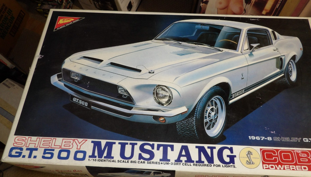 Nichimo 1967 / 1968 Mustang Shelby Cobra GT 500 1/16 Unbuilt Kitt MC – 1601