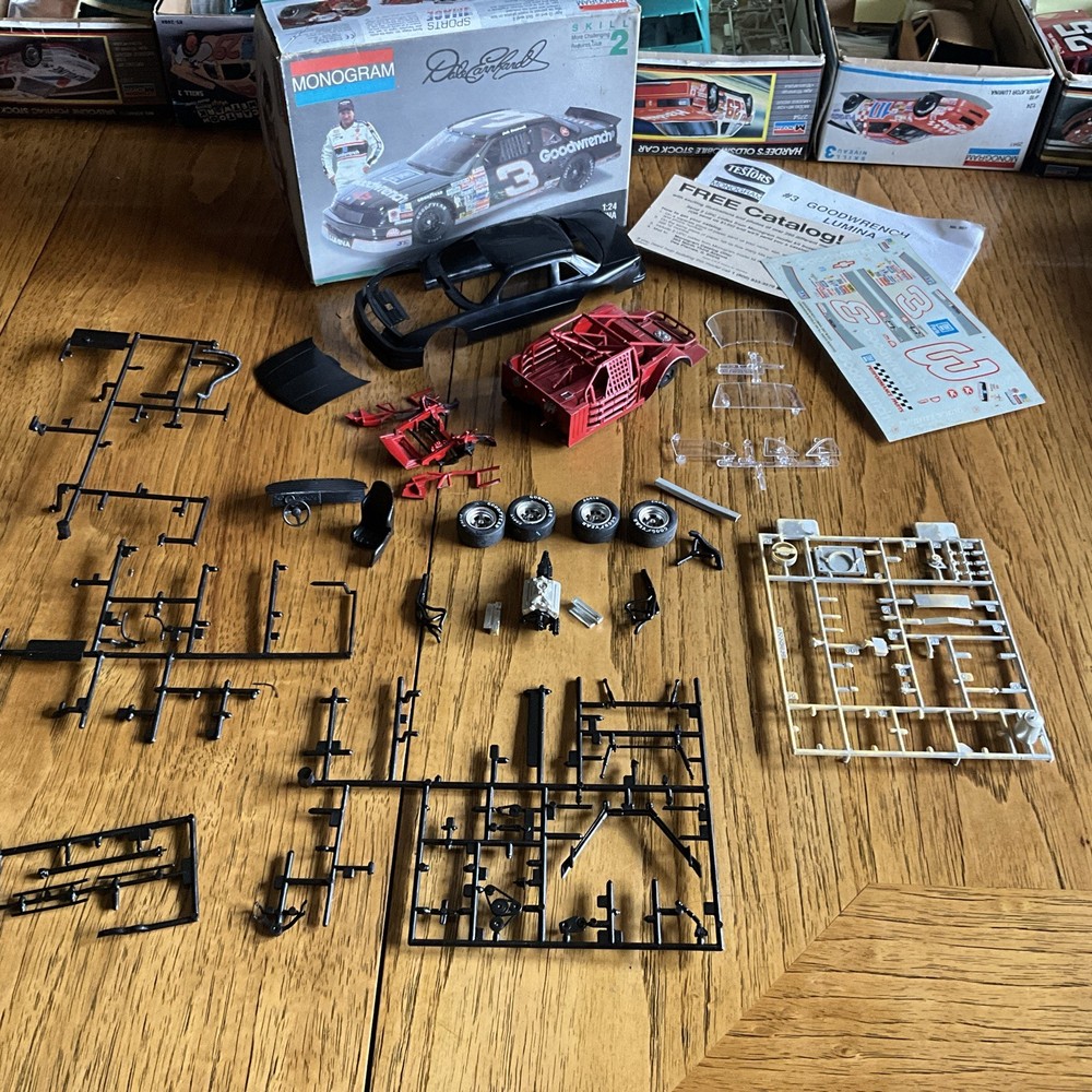 Built Model Car, 1991 Monogram Stock Car STARTED, INCOMPLETE, MODIFIED