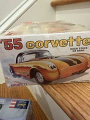AMT Retro Deluxe Edition ’55 Corvette 1:25 Scale Model Kit AMT683/12 New Sealed
