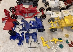 Lot of 9 Vintage 1950s Revell Highway Pioneers Action Miniatures-Parts Restore