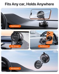for MagSafe Car Mount[3600gf Strong Magnet & 89+LBS Suction Base]Vacuum Magne…