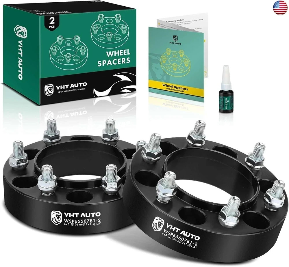 YHTAUTO 6×5.5 Hubcentric Wheel Spacers 1.5 inch Fits Toyota Tacoma Tundra