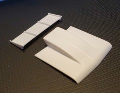 Resin Rear Spoiler & Outlaw Hood Combo for ’72*/69 Nova AMT*/Revell 1/25.