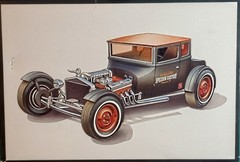 🔥25 FORD CHOPPED MODEL T ENGINE – AMT 1167 – MODEL CAR KIT PARTS LOT🔥