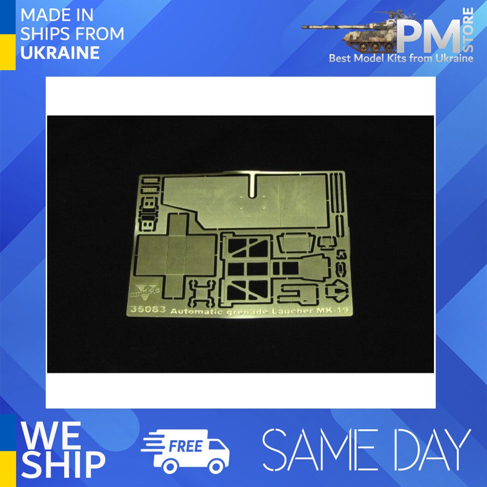 Vmodels 35083 1/35 Automatic grenade Launcher MK-19 Photo-etched accessories kit