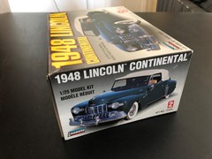 Lindberg 1948 Lincoln Continental 1/25 Kit, New, Open, Parts Sealed in Box