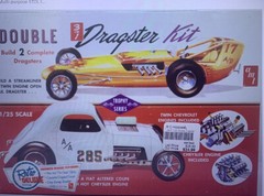 Fiat Double Dragster PARACHUTE 152 1628 AMT Model Car Parts COMBINE PARTS SAVE $