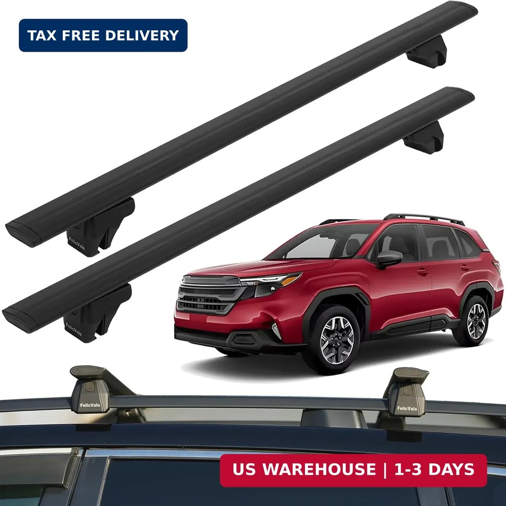 FelicValo 53″ All-Metal 330 lbs Roof Rack Cross Bars with T-Slot, Universal Fit