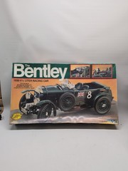 MPC The Bentley 1930 4 1/2 Liter Racing Car 1/12 Scale Model Car 1982 Open Box