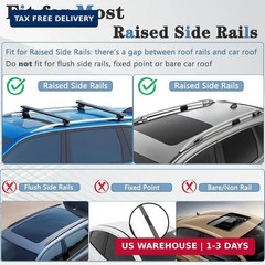 FelicValo 53″ All-Metal 330 lbs Roof Rack Cross Bars with T-Slot, Universal Fit