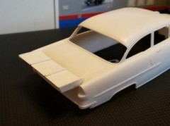Resin Rear Spoiler for ’55 Chevy Bel Air Sedan AMT1/25.