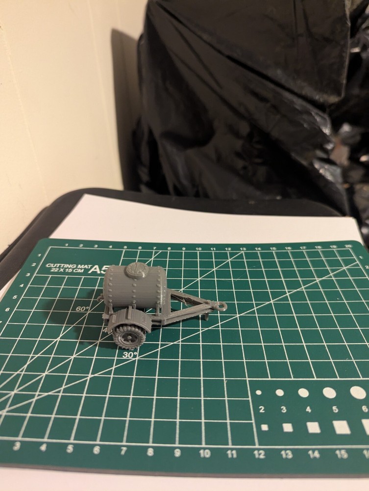3D Printed 1/144 Unpainted U.S. Water Tank Trailer