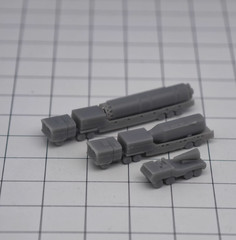 3D Printed 1/350/700 China Dongfeng 5C Transport Vehicle Unpainted Model