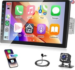 9” Car Stereo Single Din Wireless Carplay Android Auto Touch Screen, Rimoody