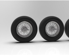 1:24 3d Printed Borrani Wire Wheels for the Jaguar XK 120