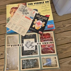 Looks Unused Renwal Blueprint Model The Visible V8 auto engine vintage 1960