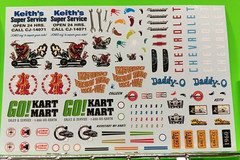 Go Cart Decal Sheet 60 Chevy Fleetside Pickup Truck 1/25 AMT Bed Mount Apache 10