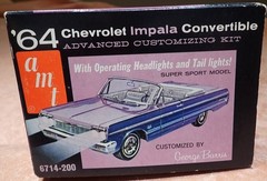 AMT 1963 Chevrolet Impala CV Lighted model kit unbuilt screw bottom 60s issue