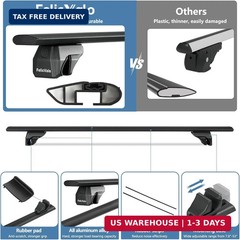 FelicValo 53″ All-Metal 330 lbs Roof Rack Cross Bars with T-Slot, Universal Fit