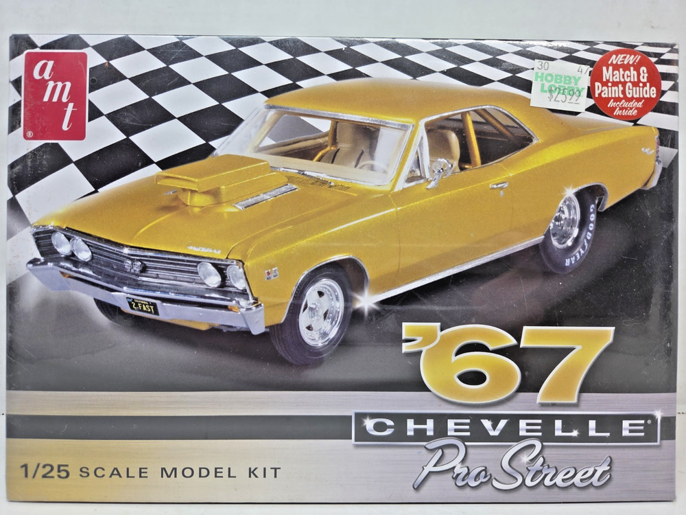 AMT 1967 Chevy Chevelle Pro Street 1:25 Model Car Kit #AMT876/12 Sealed NEW