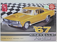 AMT 1967 Chevy Chevelle Pro Street 1:25 Model Car Kit #AMT876/12 Sealed NEW