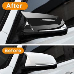 Door Mirror Covers,Glossy Black Replacement Rearview Side Mirror Covers Caps Rea