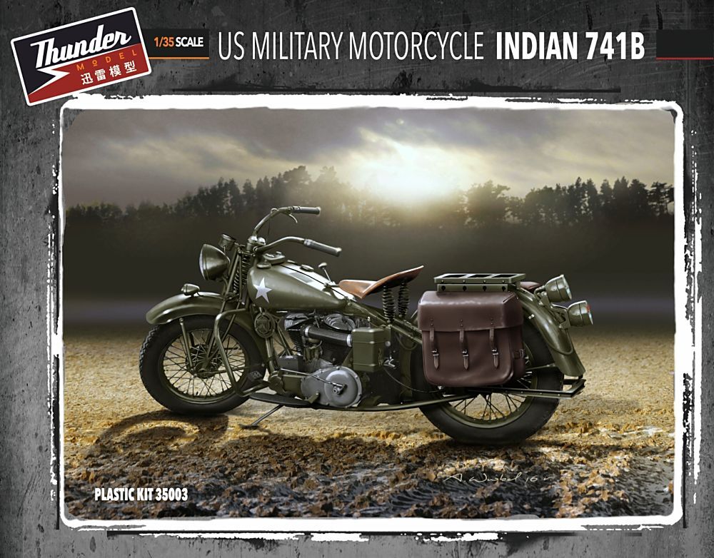 Thunder 1/35 WWII US Military Motorcycle “Indian 741B”