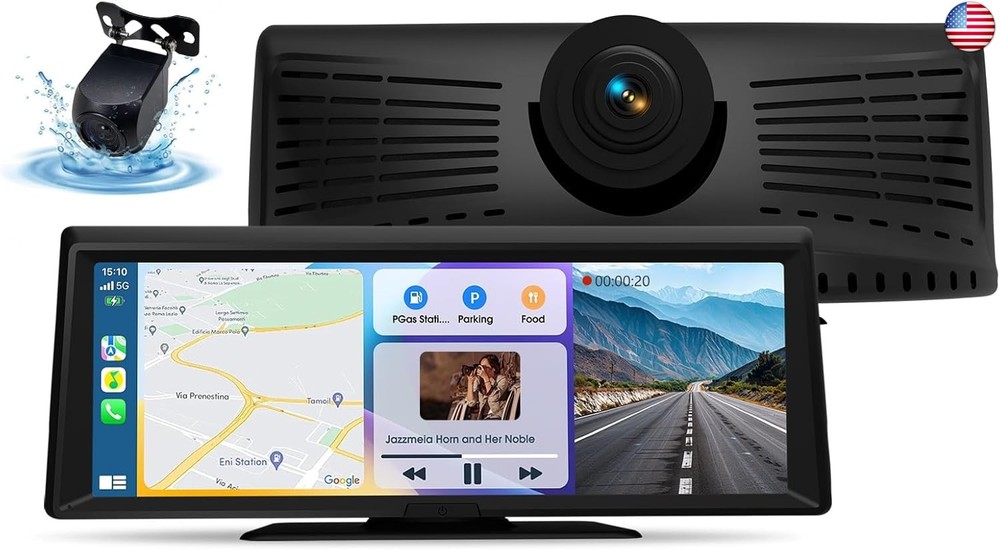 Wireless Portable CarPlay Screen?8.1″ Portable Touchscreen Car Stereo with 2K