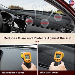 Dashboard Cover Dash Cover Mat Pad Carpet Custom Fit for Ford Fusion 2006 2007