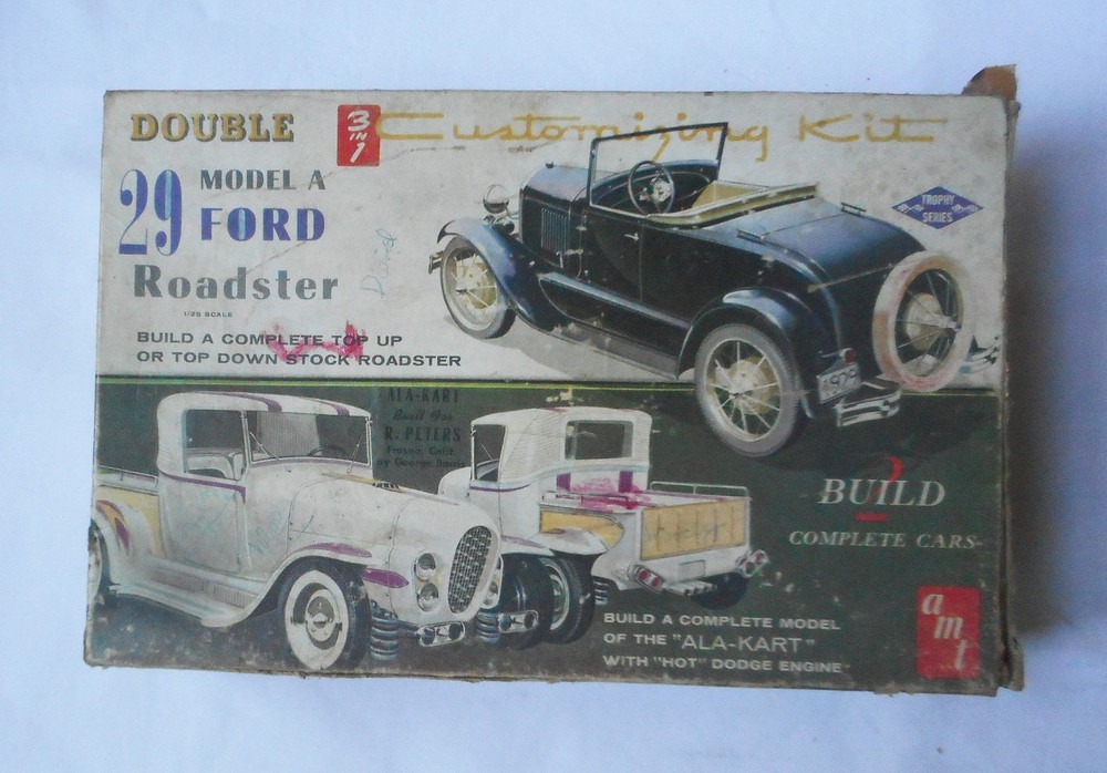 1960S AMT 3 IN 1 MODEL KIT OF 1929 FORD ROASTER BOX ONLY ORIGINAL