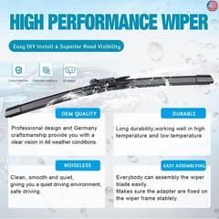 VTOGOI Wiper Blades With Rear Wiper Blades Set For Mini Cooper Countryman